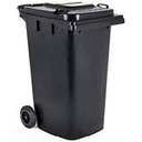 Garbage Barrel 120 ltr Double Cover with Wheels