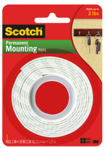 3M Scotch Heavy Duty1" X 50" White