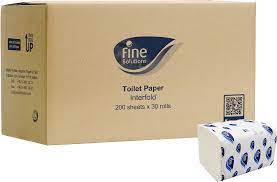 Fine Toilet Interfold 200 Sheets 2 PLY Bulk