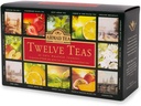 Ahmed Tea Twelve Teas Variety Gift Box, 60 Foil Enveloped Teabags