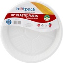 Hotpack Plastic Plates Round 10inch,20X25 Pcs
